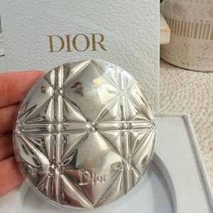 Dior Silver Double Sided (one side is double amplification) Compact Mirror
